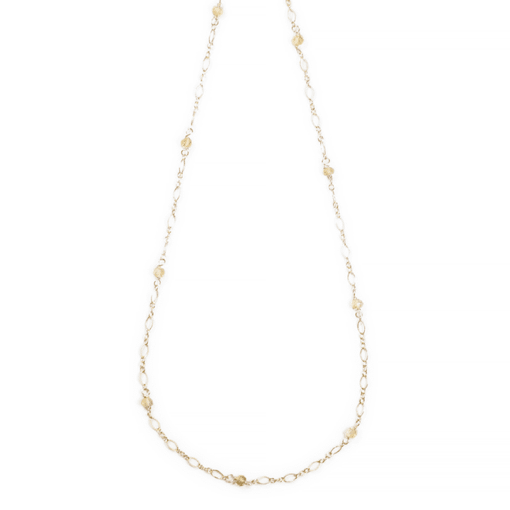 Opal Gold Filigree Layering Necklace | Bloom Jewlery handcrafted in Denver, CO.
