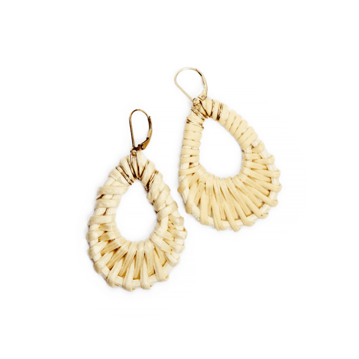 Rattan Hoops 14k Gold Filled