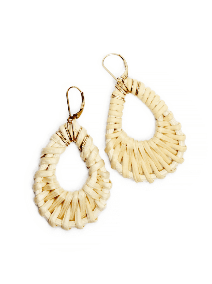 Rattan Hoops 14k Gold Filled