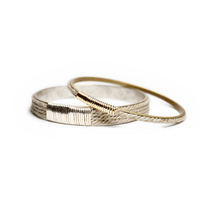 Cable Bangles in both thick and thin