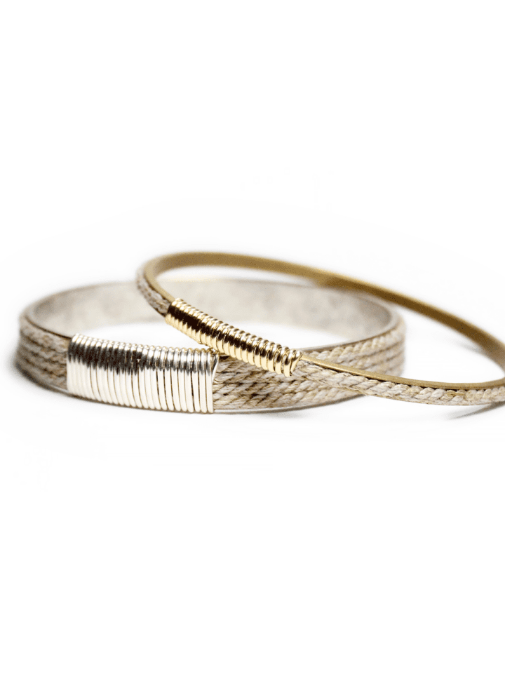 Cable Bangles in both thick and thin