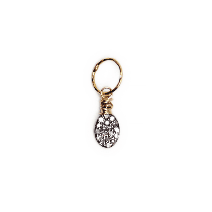 Oval Pavé Diamond Charm