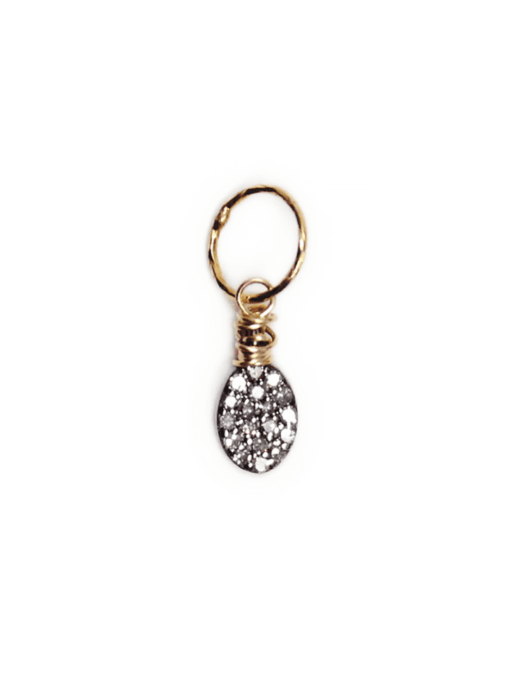 Oval Pavé Diamond Charm