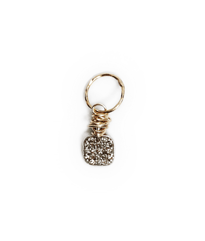 Cushion Cut Pavé Diamond Charm
