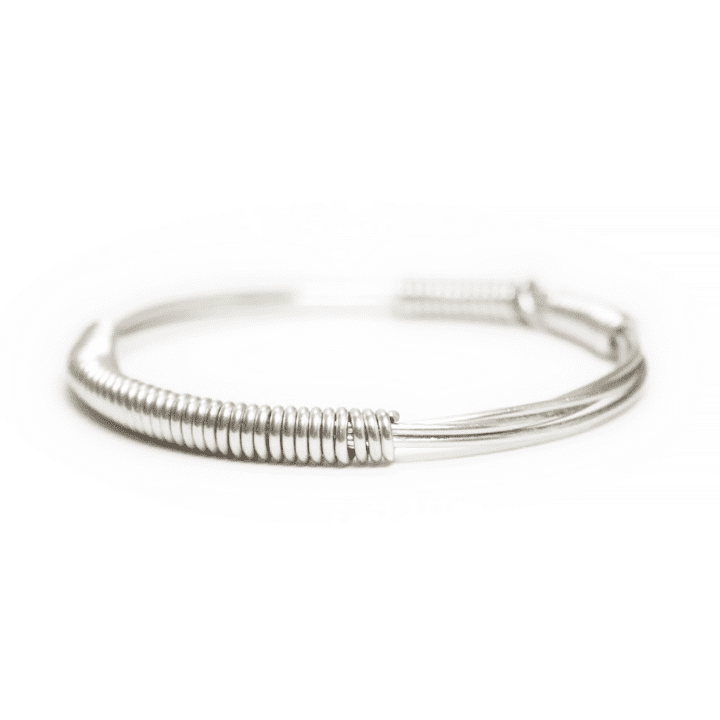 Silver Signature Wrapped Bangle | Bloom Jewelry