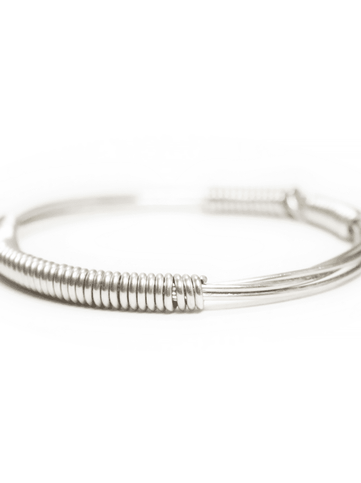 Silver Siganture Wrapped Bangle | Bloom Jewelry