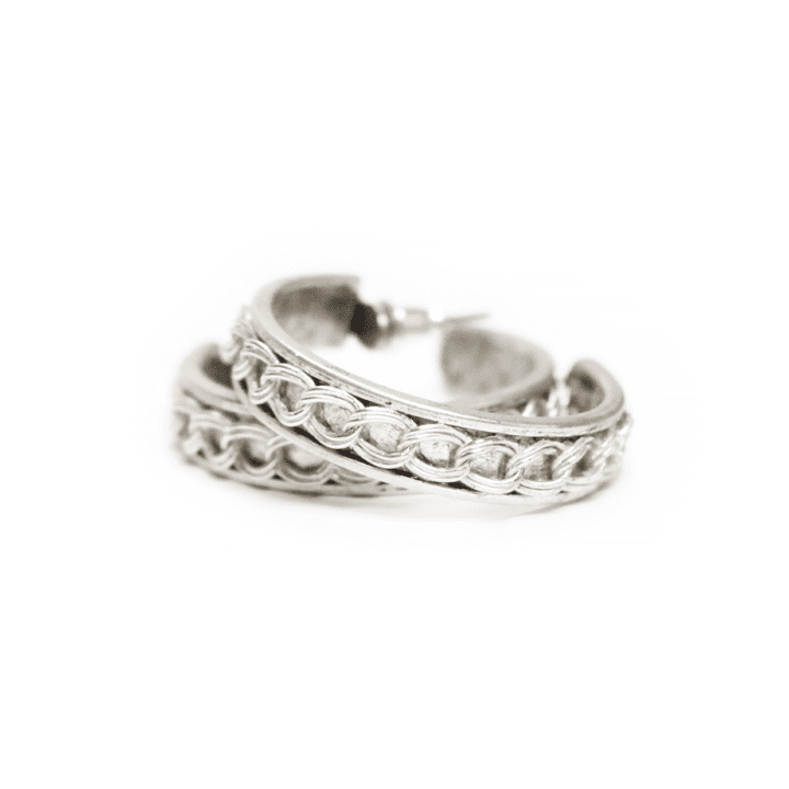 Silver Curb Channel Post Hoop