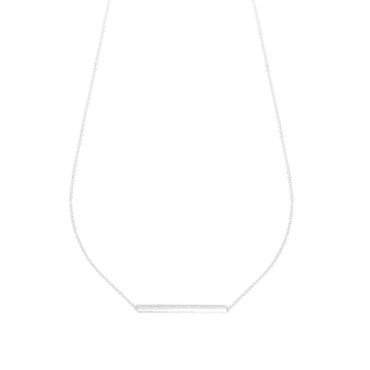Silver Cylinder Sliding Delicate Necklace