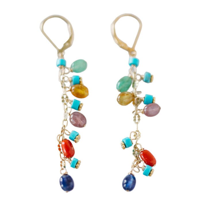 Gemstone Firework Earring