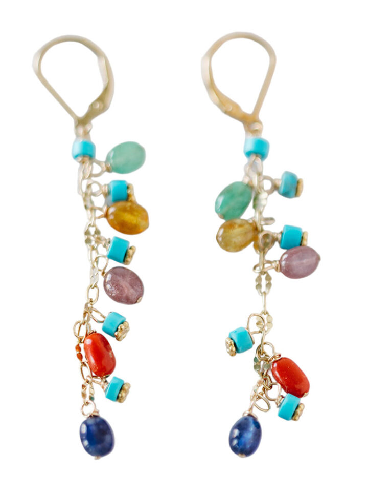 Gemstone Firework Earring