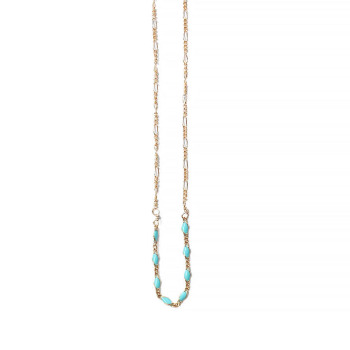 Figaro & Turquoise Enamel U Layering Necklace CN2137