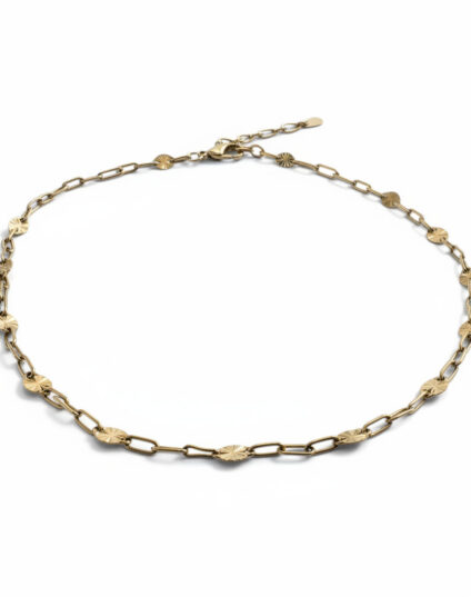Sunburst 14K Goldfilled Paperclip Anklet CA2188